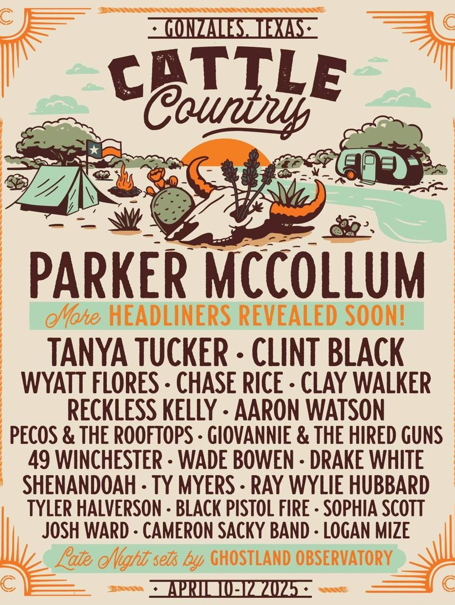 2025 Cattle Country lineup poster