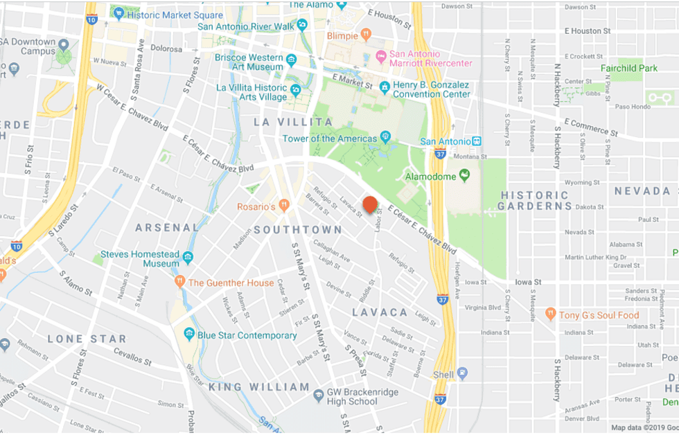325 Lavaca St. home, map