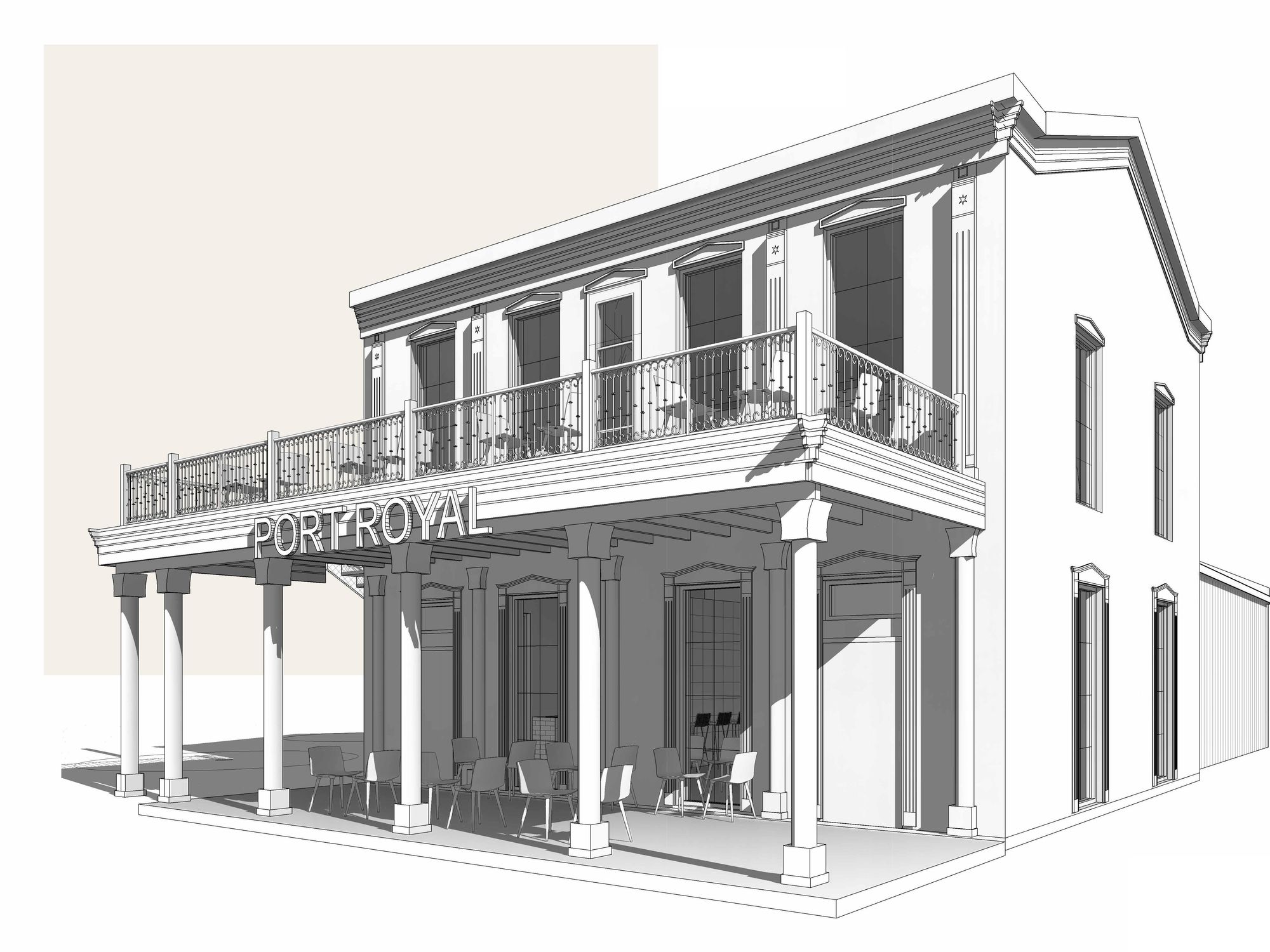 A digital rendering of Port Royal 