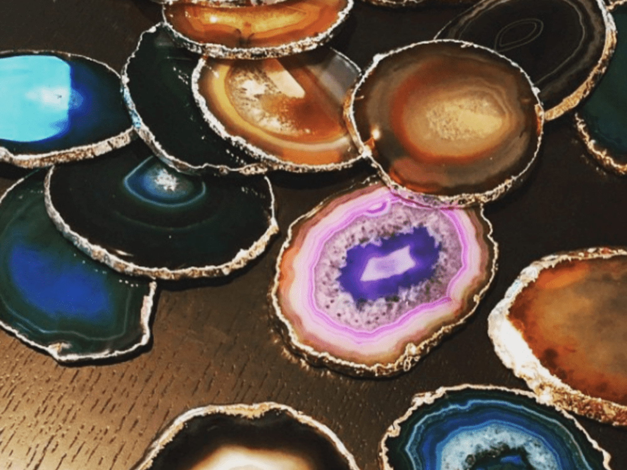 Agate coasters