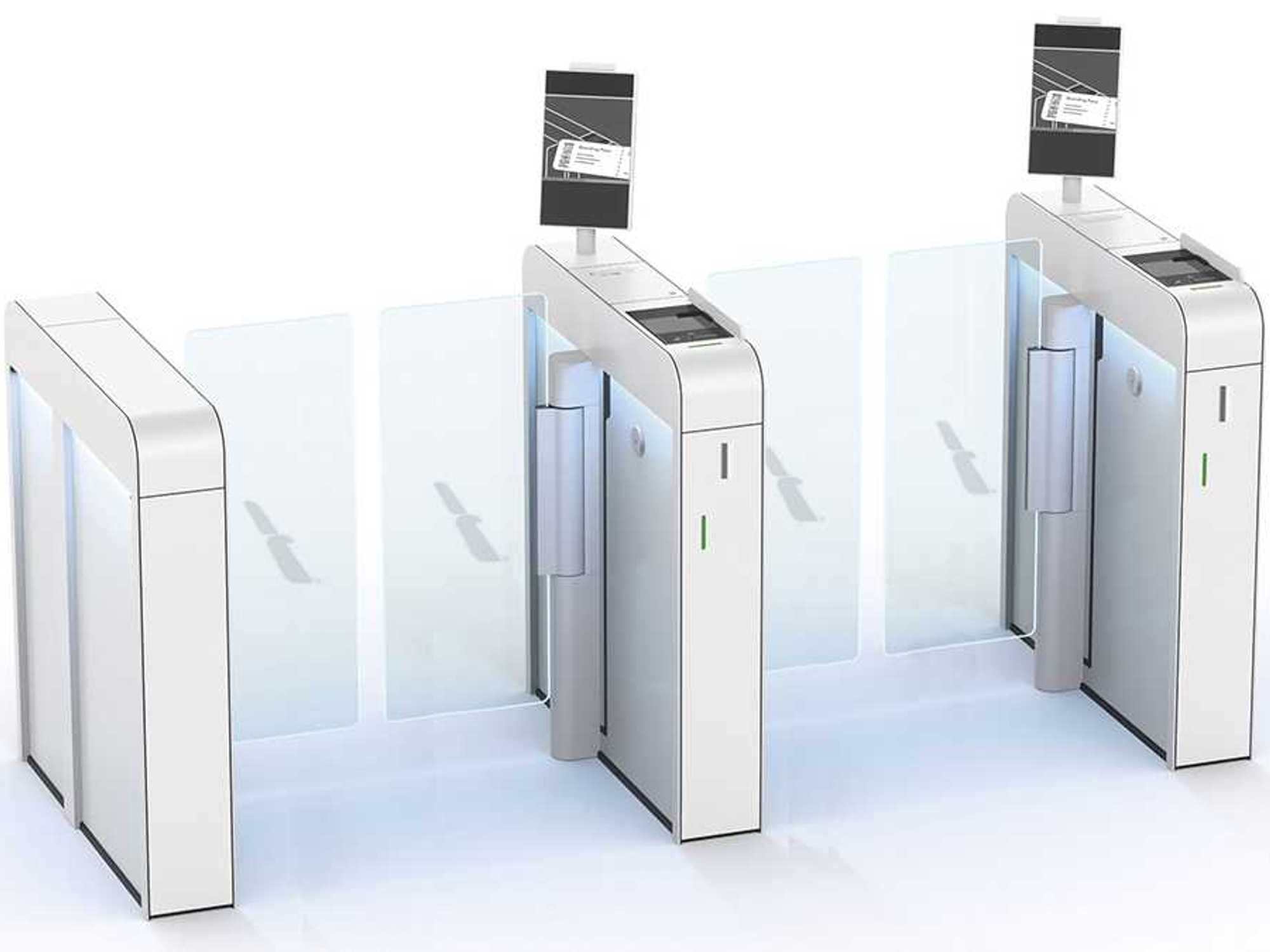 American Airlines new electronic boarding gates at Dallas Fort Worth International Airport