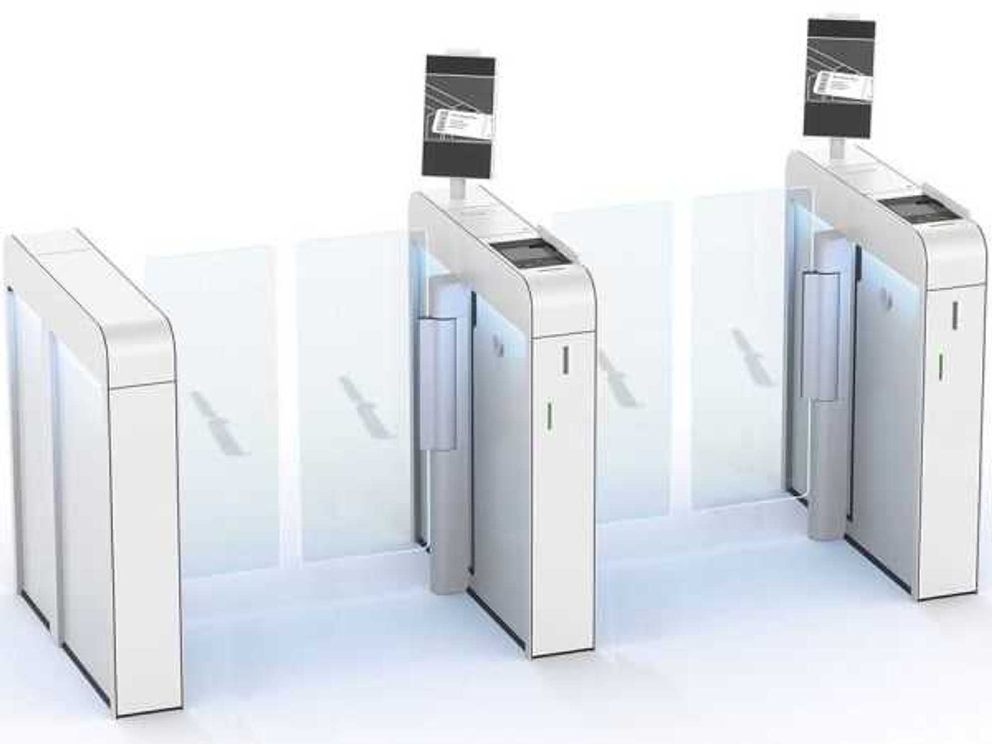 American Airlines new electronic boarding gates at Dallas Fort Worth International Airport