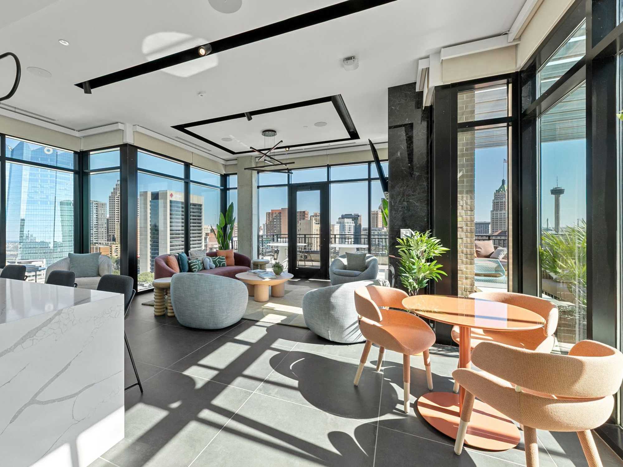 An apartment at the Continental Residences overlooking San Antonio