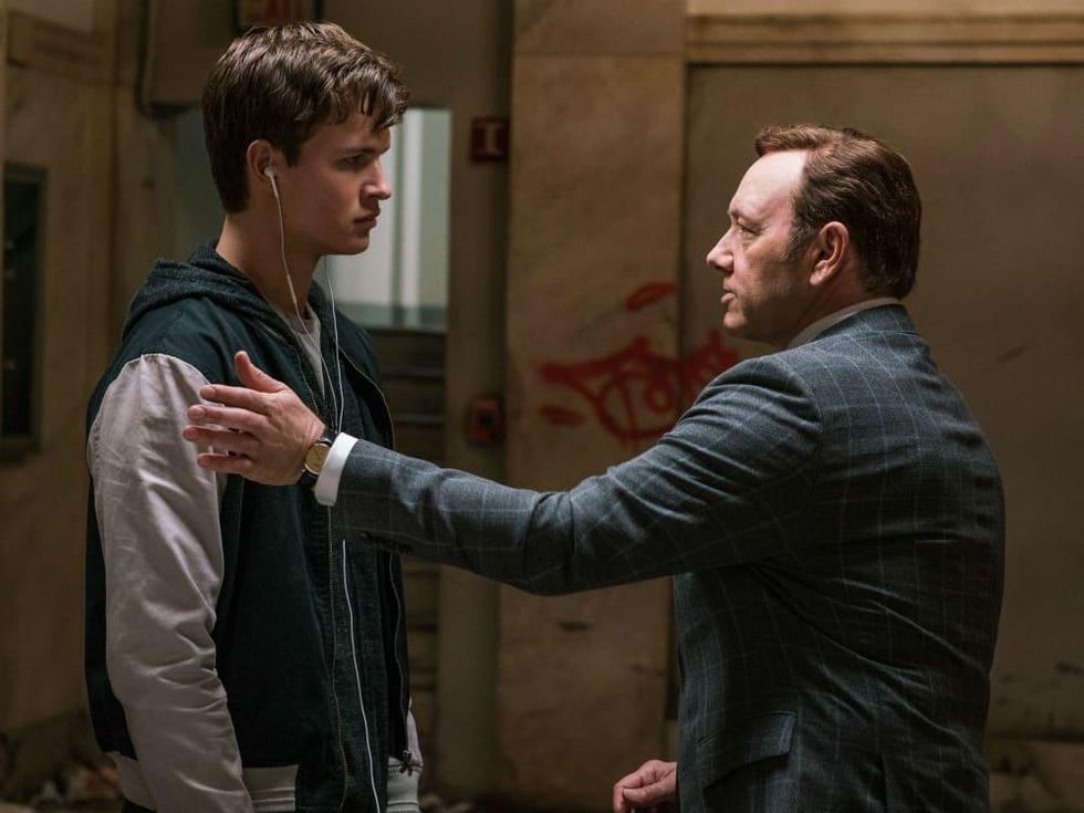 Ansel Elgort and Kevin Spacey in Baby Driver
