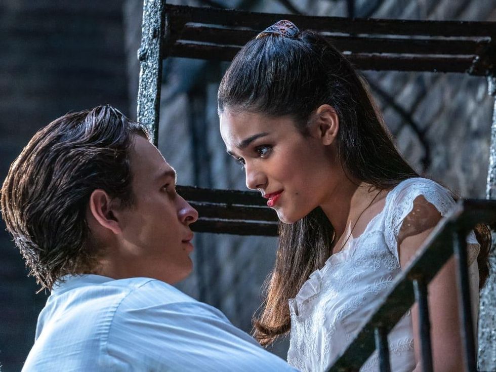Ansel Elgort and Rachel Zegler in West Side Story