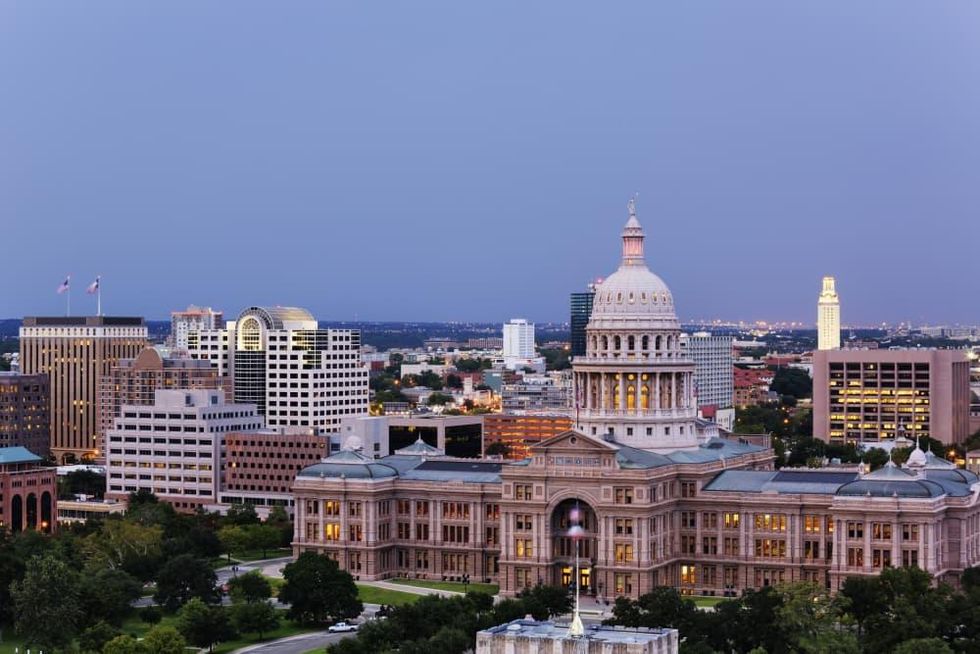 Austin cityscape with the Texas state capitol