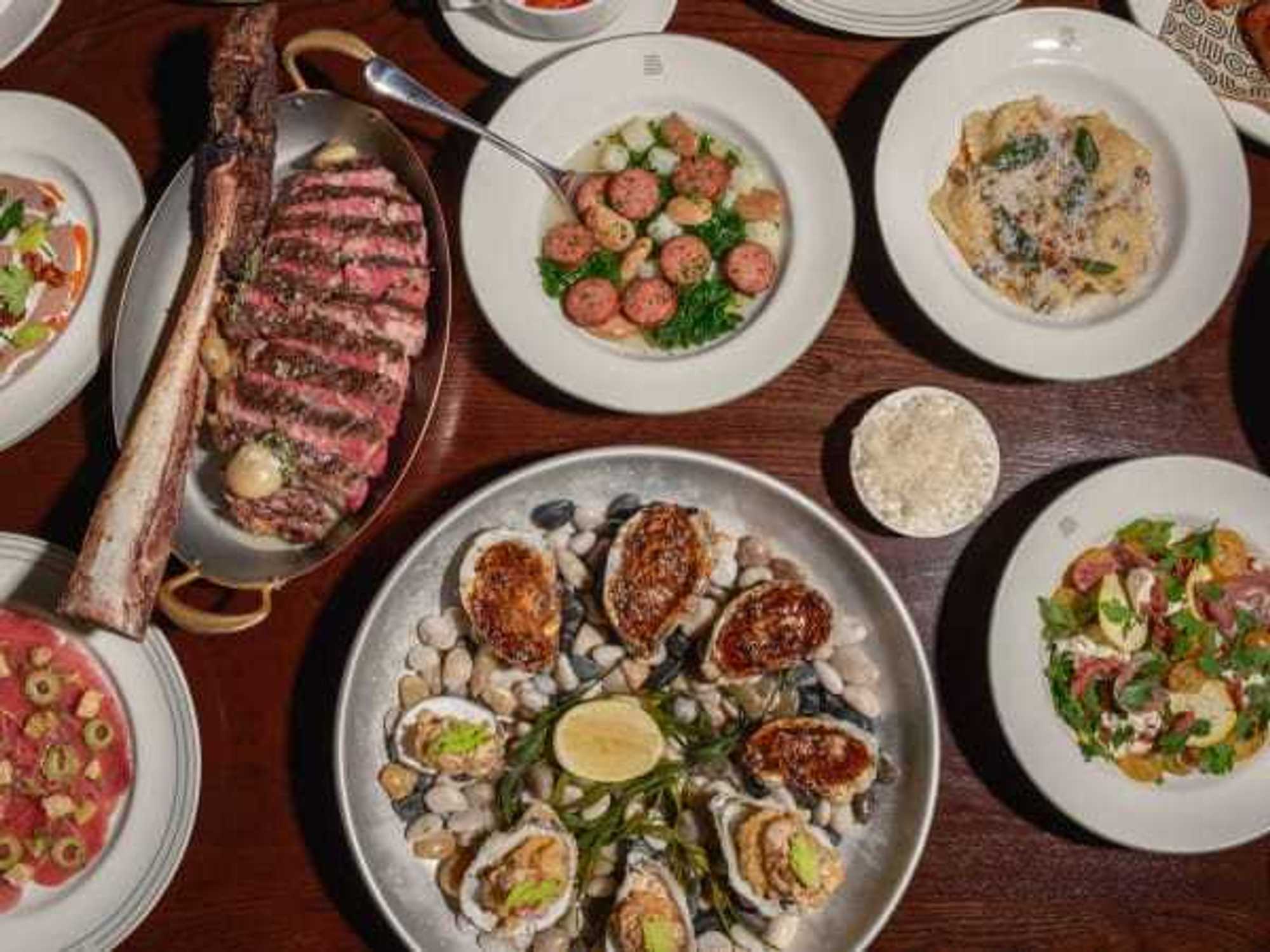 Bar Bludorn The Woodlands food spread