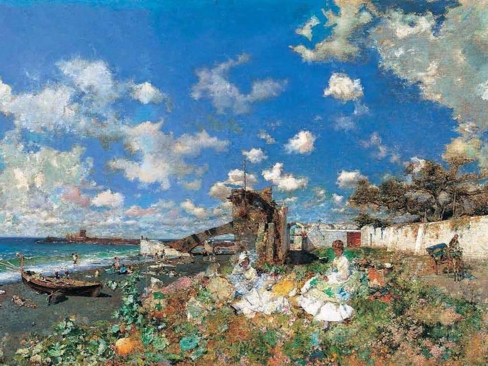 Beach at Portici by Mariano Fortuny, Meadows Museum