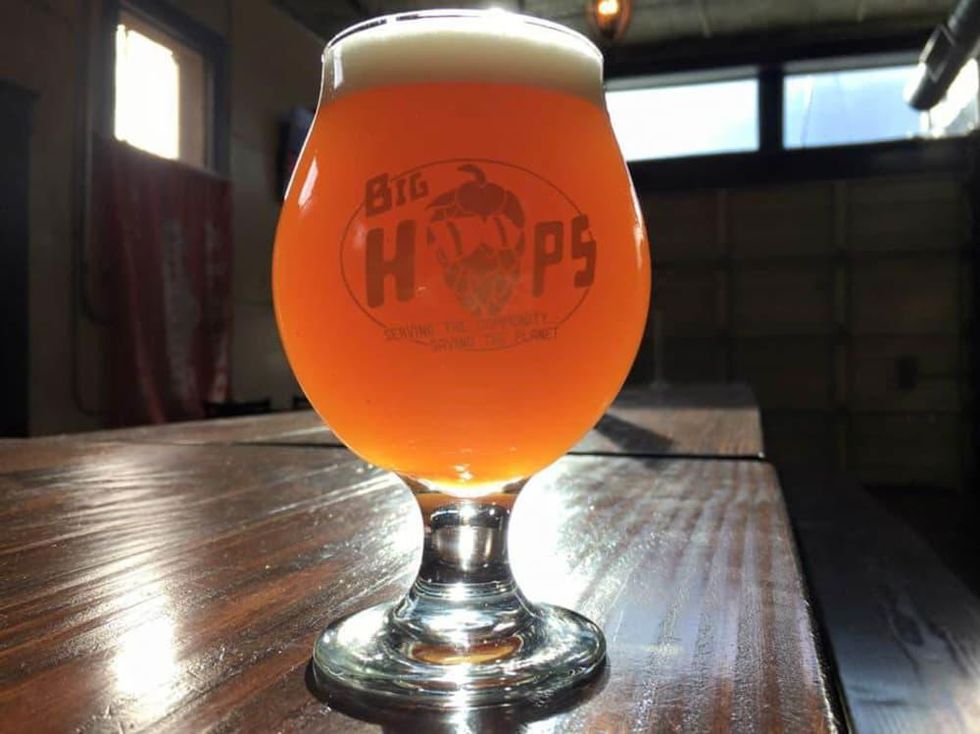 Big Hops bar pub growler station San Antonio craft beer glass