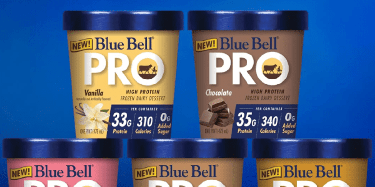 Texas fave Blue Bell teases new high-protein frozen dessert Texas fave Blue Bell teases new high-protein frozen dessert