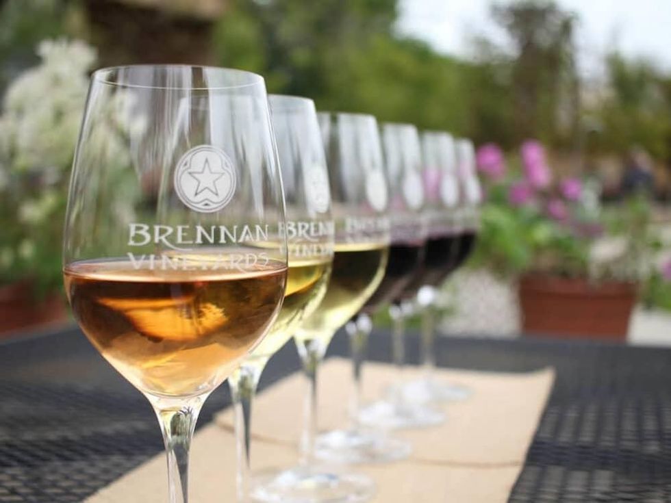 Brennan Vineyards Comanche wine glasses