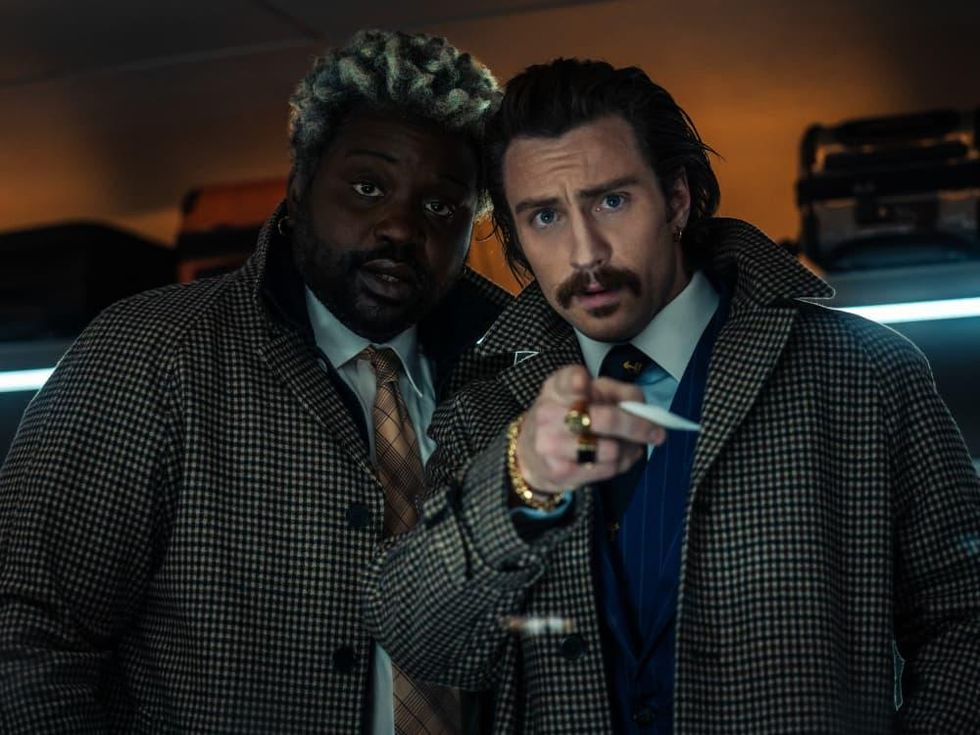 Brian Tyree Henry and Aaron Taylor-Johnson in Bullet Train