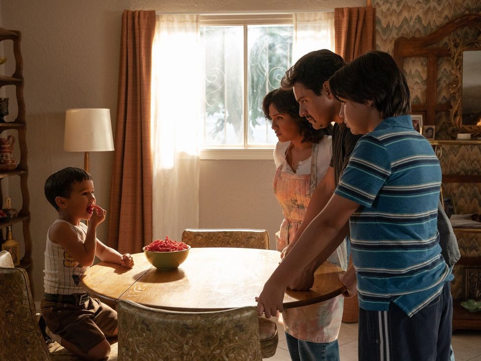 Brice Gonzalez, Annie Gonzalez, Jesse Garcia and Hunter Jones in Flamin' Hot