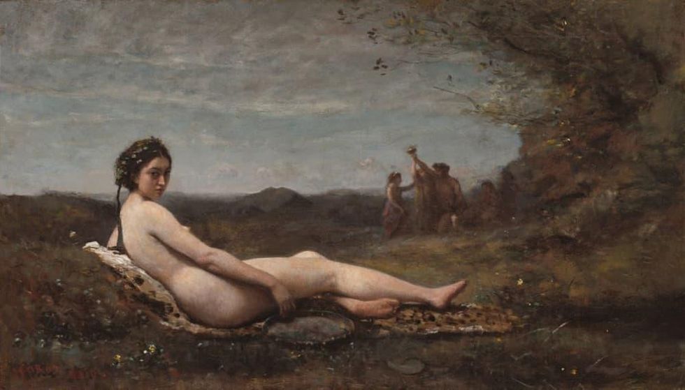 Camille Corot, The Repose, 1860, reworked c. 1865/1870, Oil on canvas