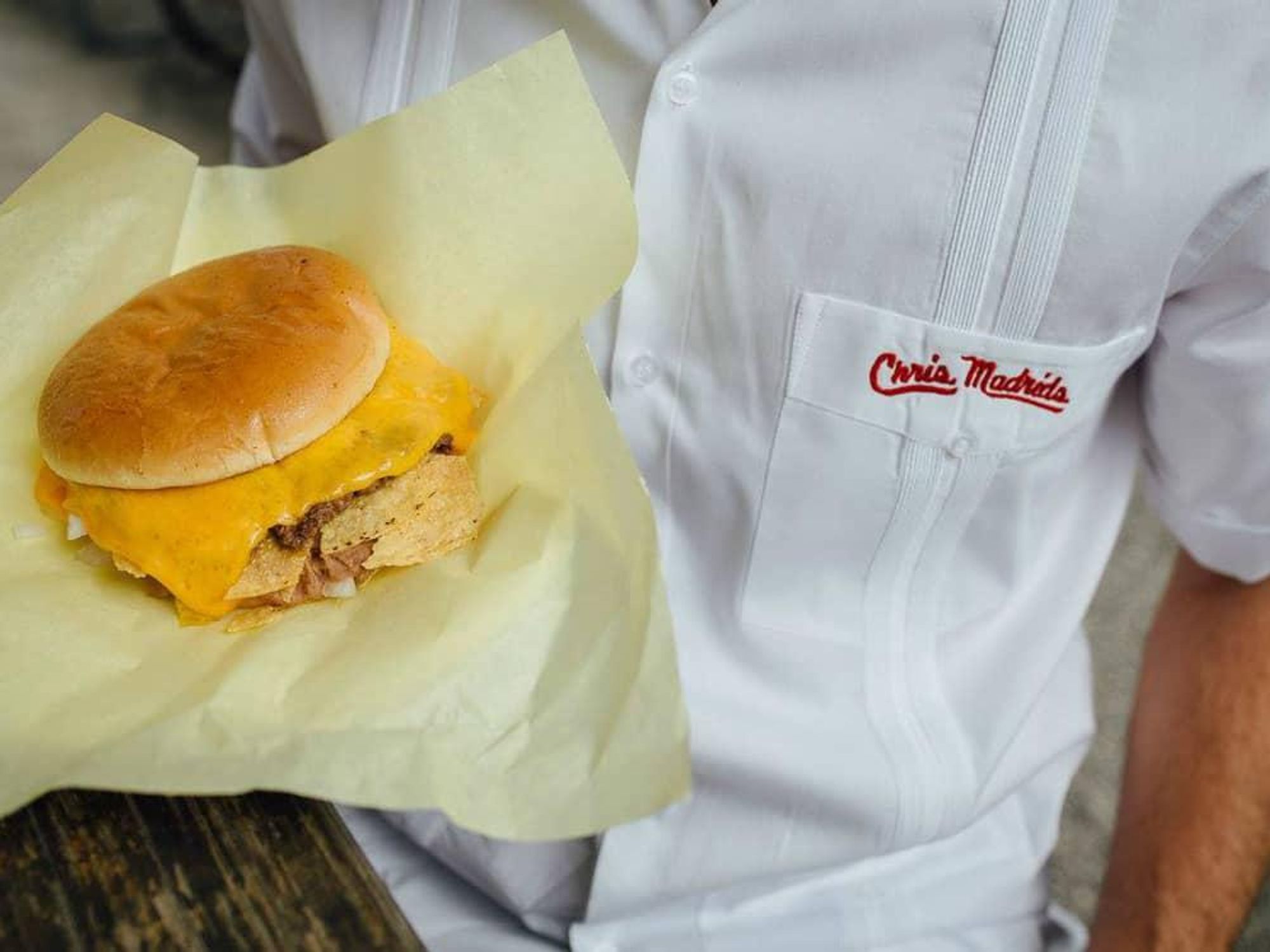 Chris Madrid's Tostada Burger