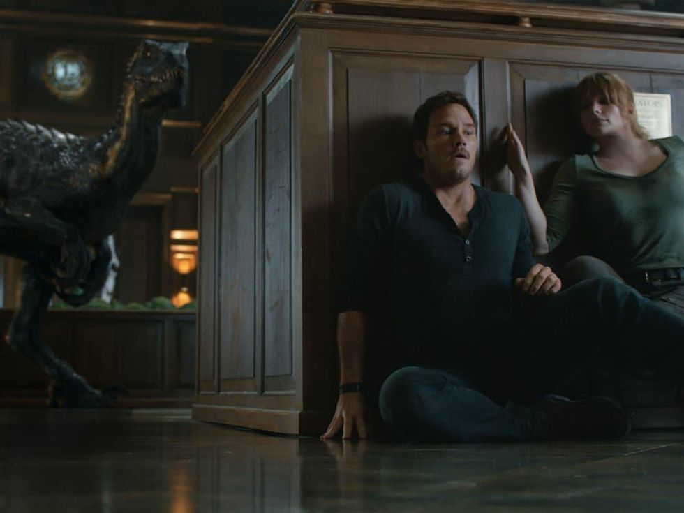 Chris Pratt and Bryce Dallas Howard in Jurassic World: Fallen Kingdom