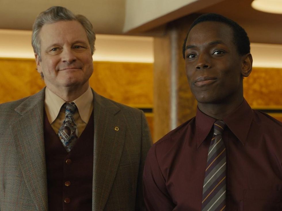 Colin Firth and Micheal Ward in Empire of Light