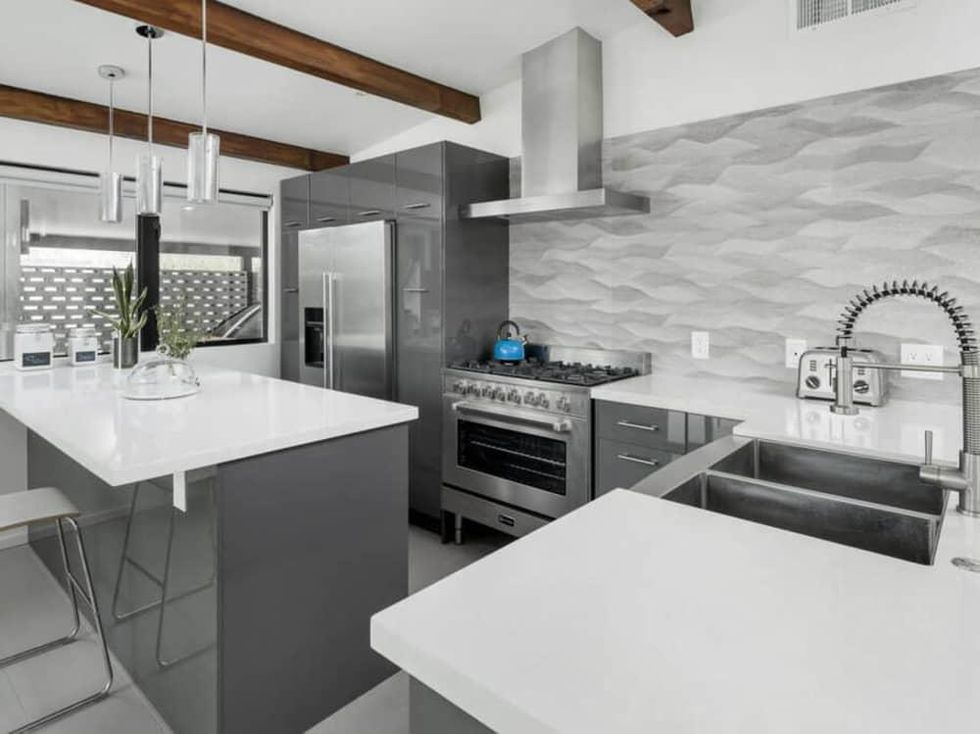 Contemporary gray kitchen