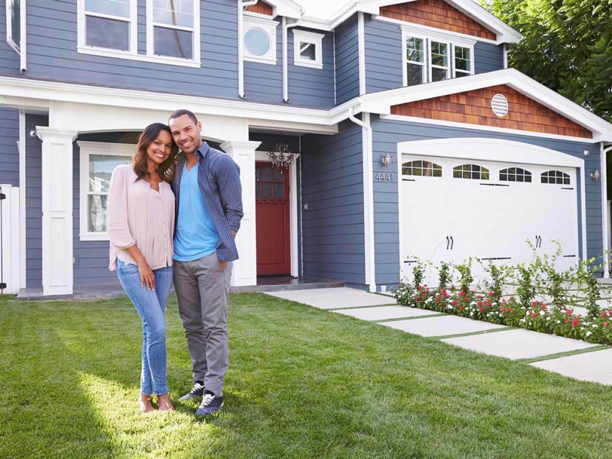 Couple buying a house