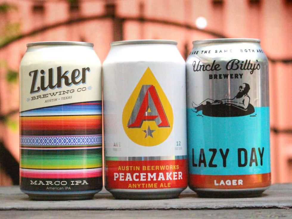 Craft breweries beer cans Zilker Brewing Company Austin Beerworks Uncle Billy's