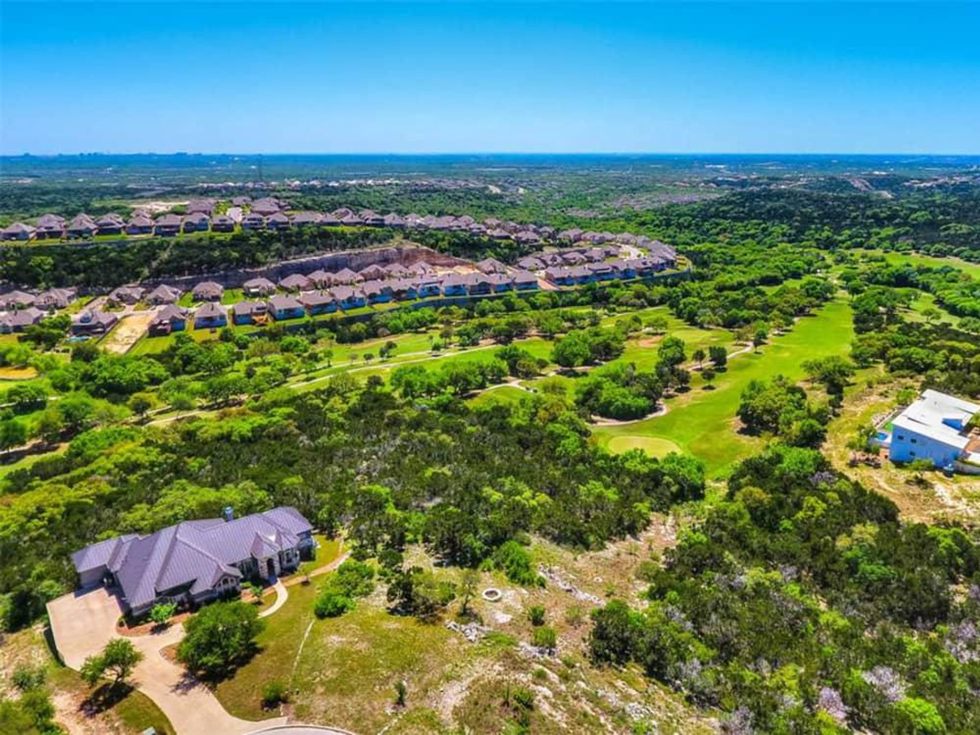 Cross Mountain San Antonio suburb 78255 aerial view