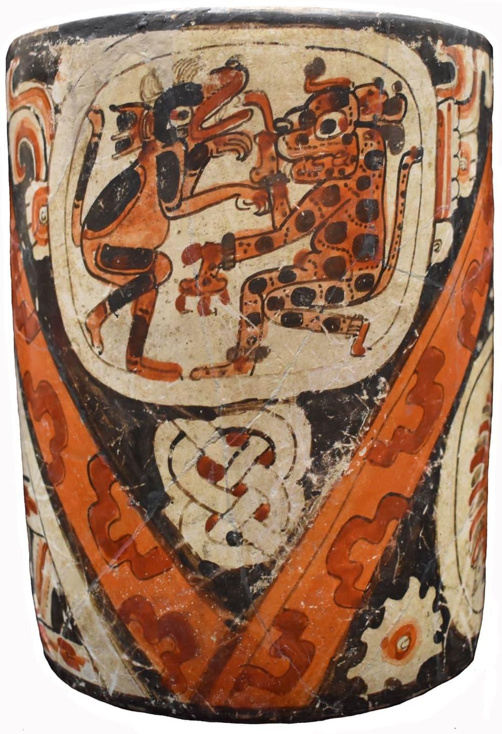 Cylinder Vase with Animal Figures