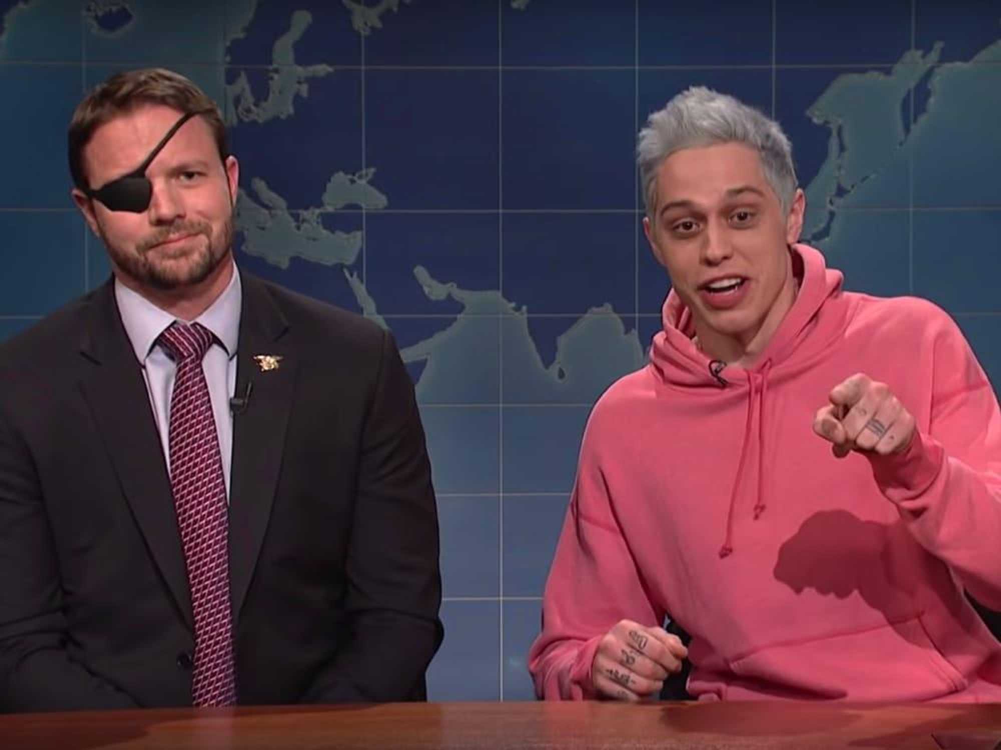 Dan Crenshaw Pete Davidson Saturday Night Live screenshot