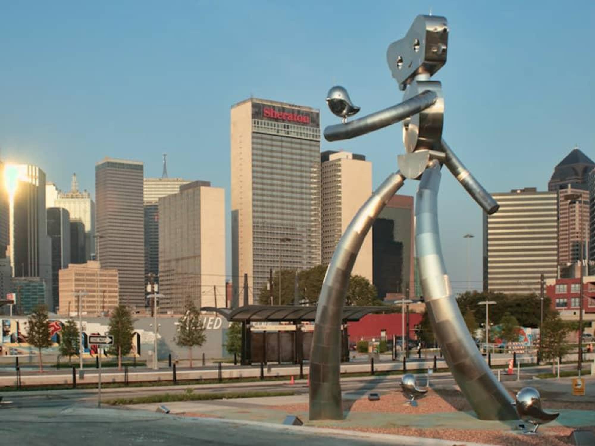 Deep Ellum, walking man, downtown