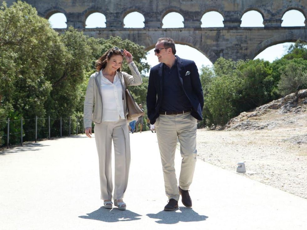 Diane Lane and Arnaud Viard in Paris Can Wait