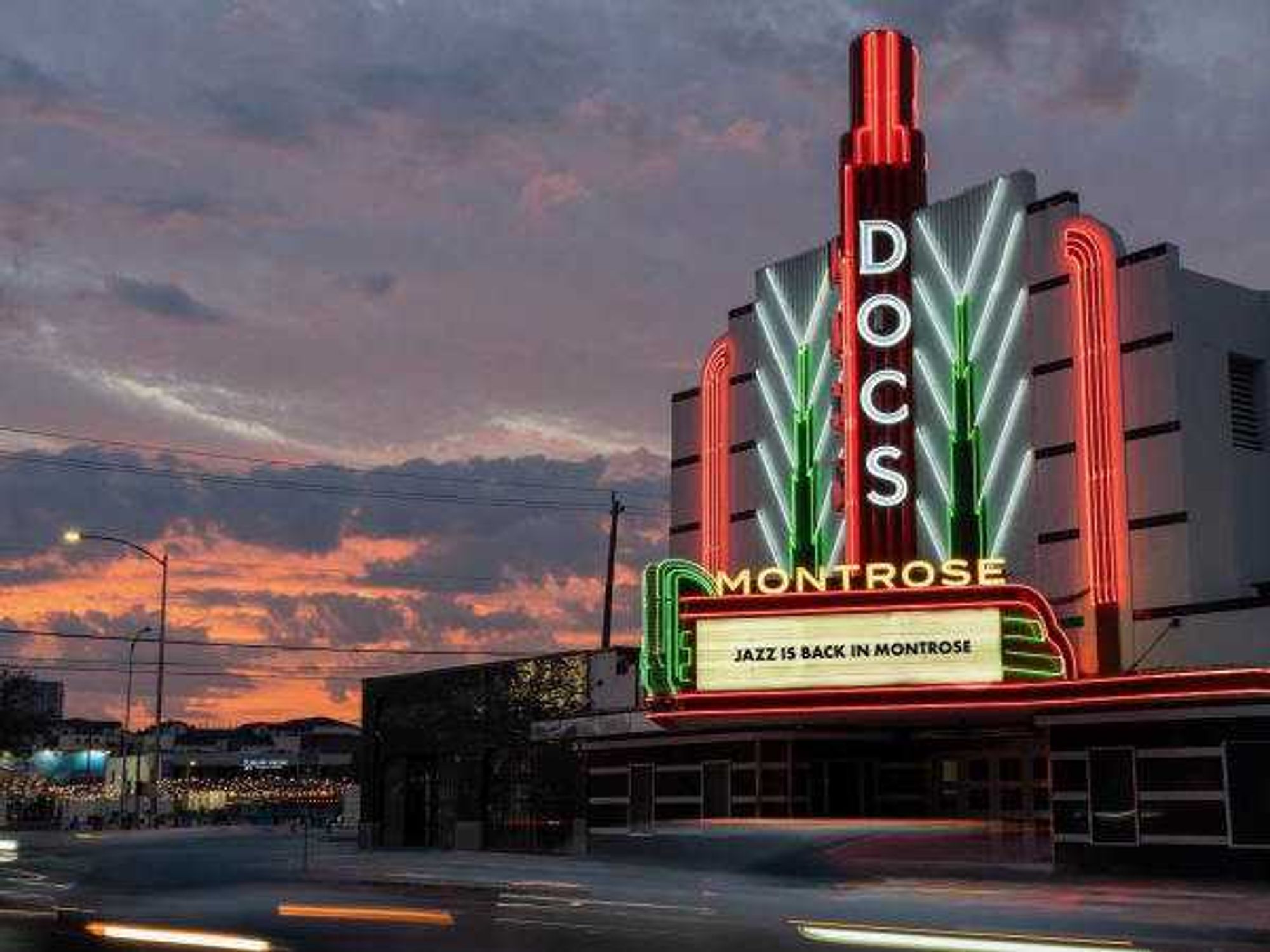 Doc's Houston jazz club marquee