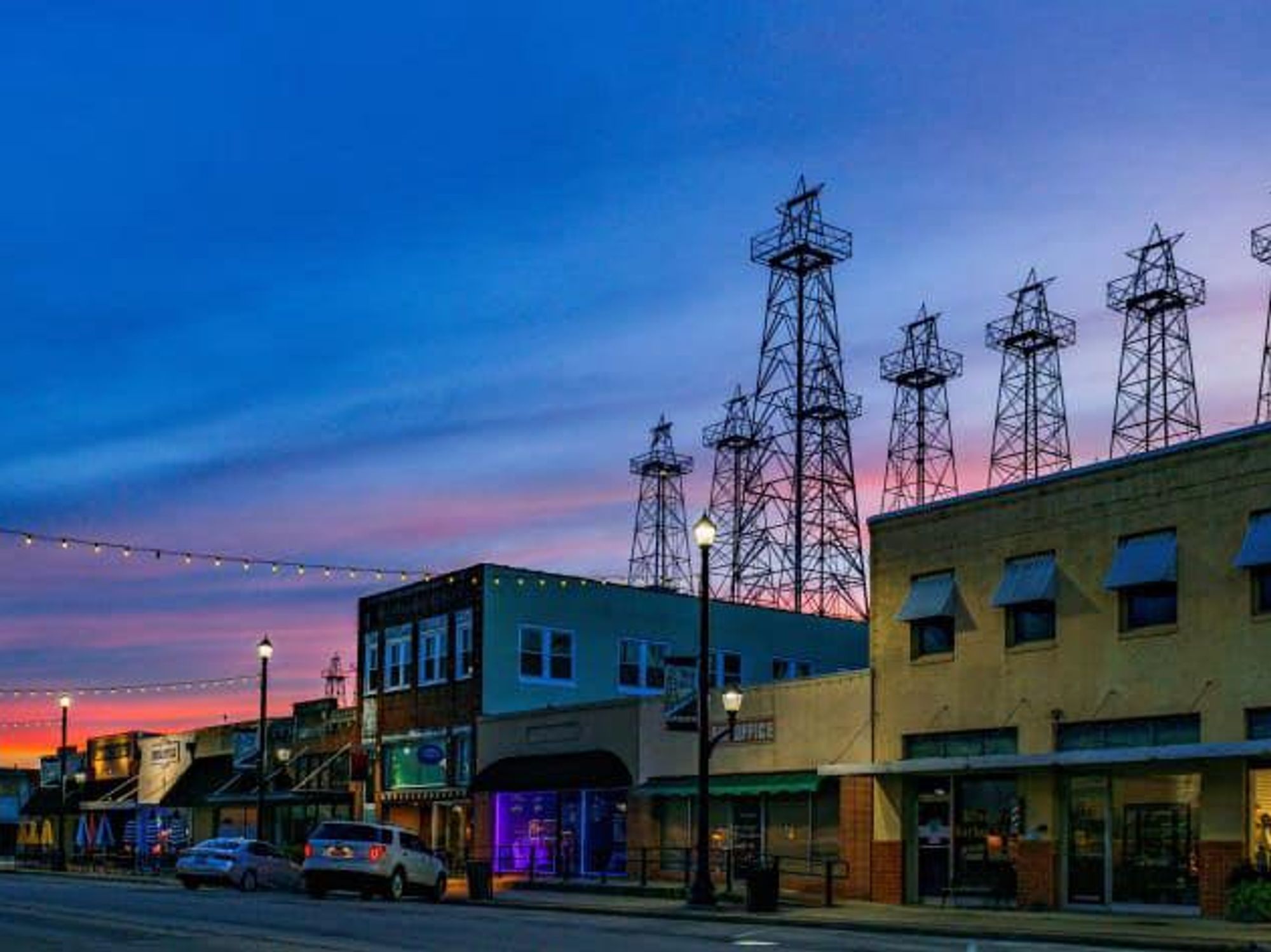 downtown Kilgore sunset