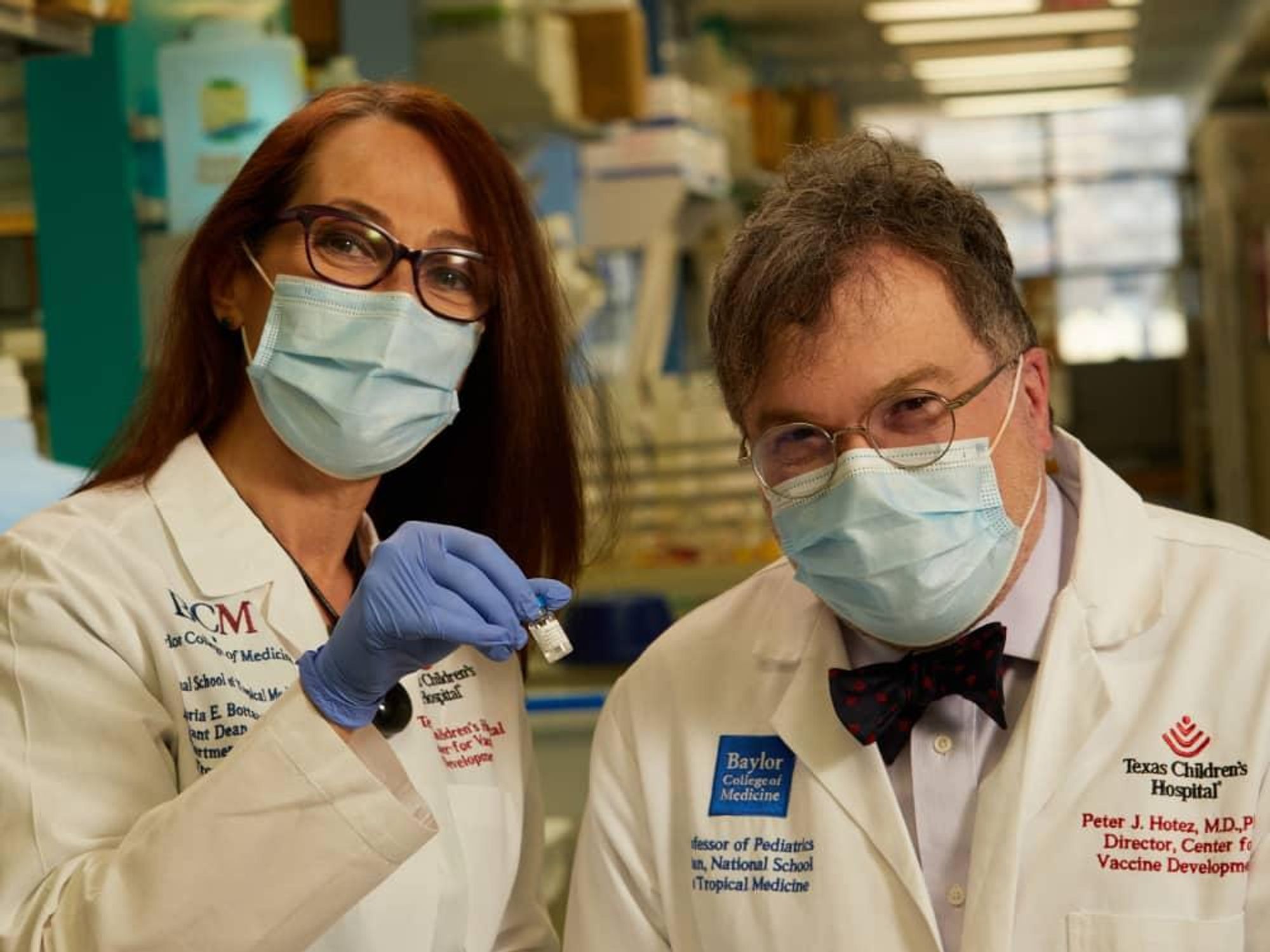 Drs. Maria Elena Bottazzi and Peter Hotez at the Center for Vaccine Development