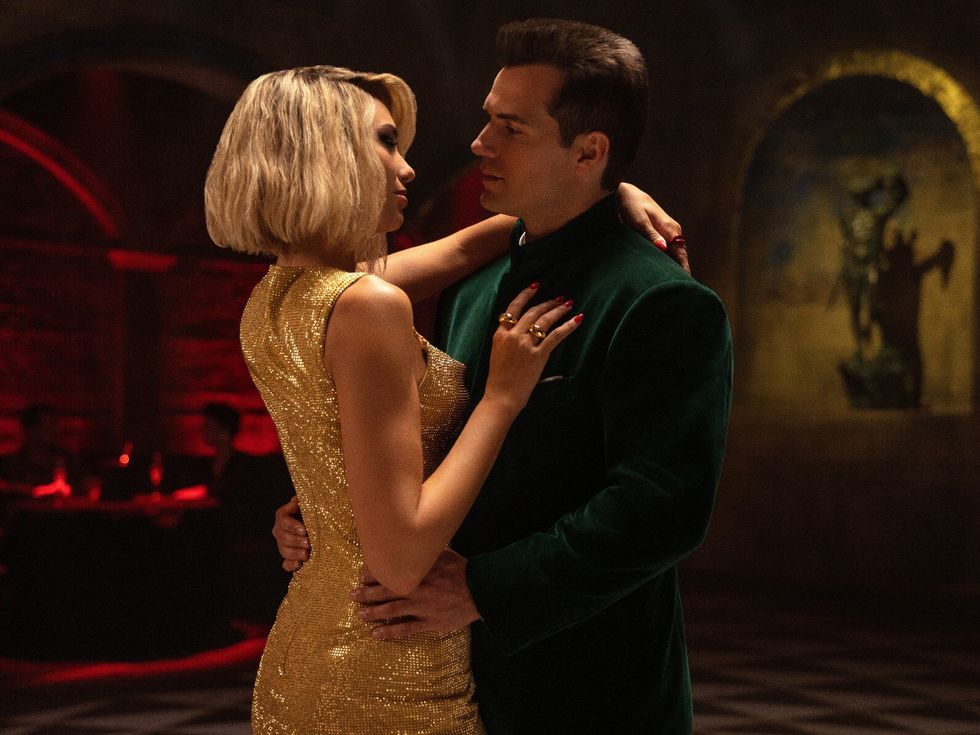 Dua Lipa and Henry Cavill in Argylle