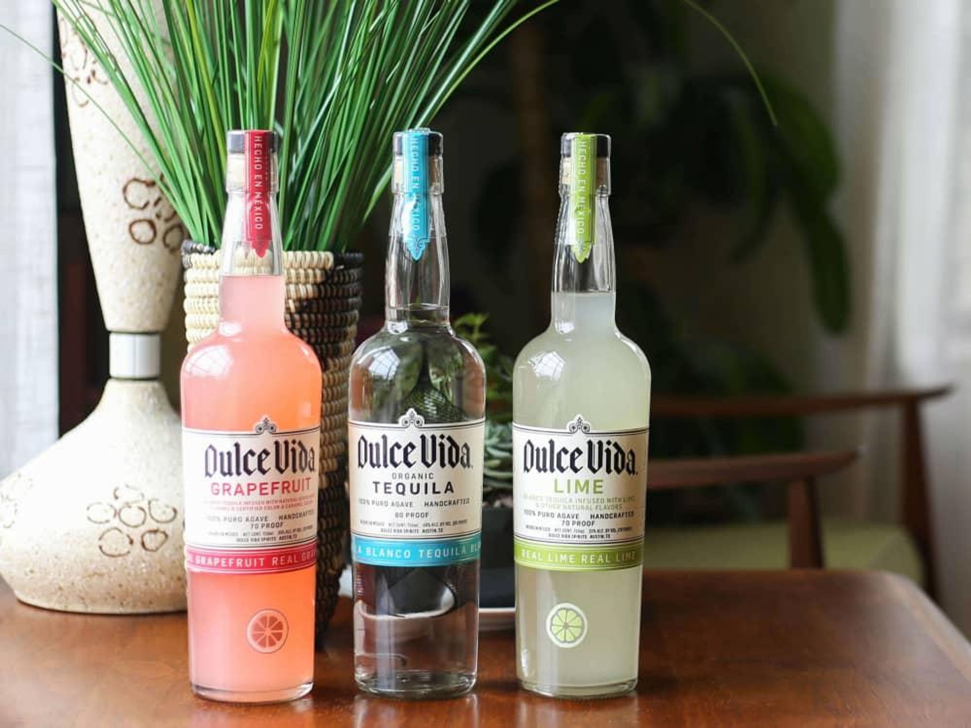 Dulce Vida Tequila lime grapefuit flavors bottles