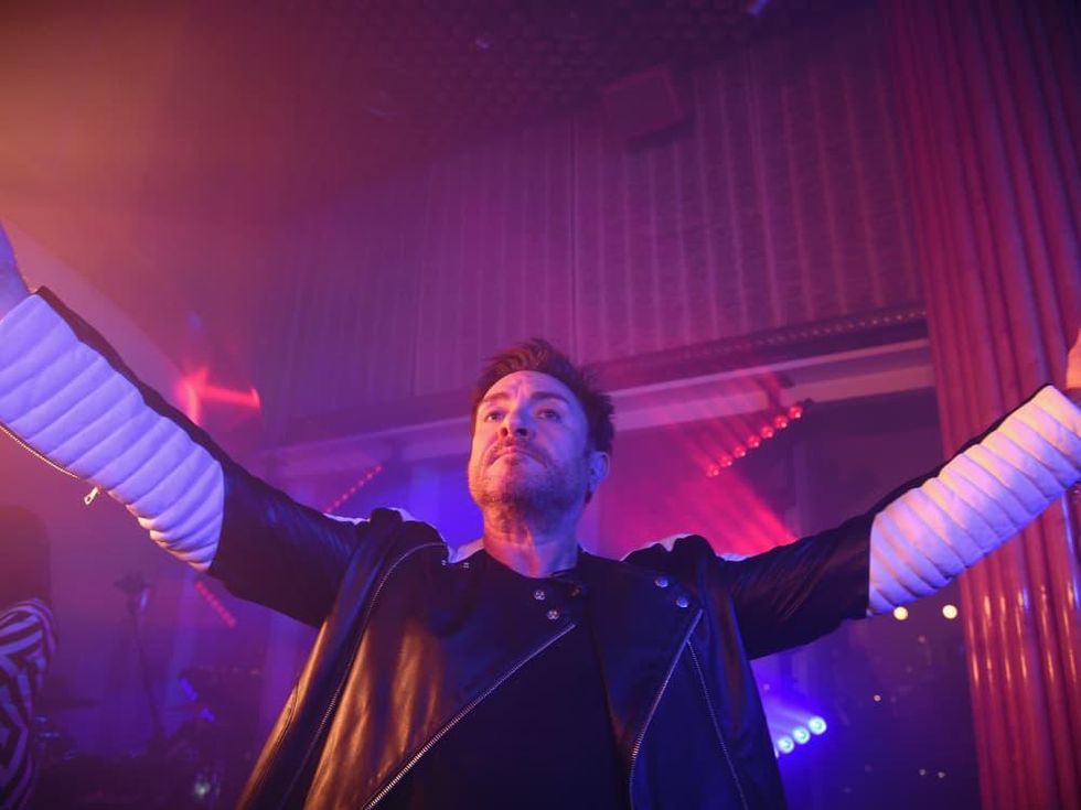 Duran Duran Simon LeBon at launch of Michael Kors Gold Fragrance