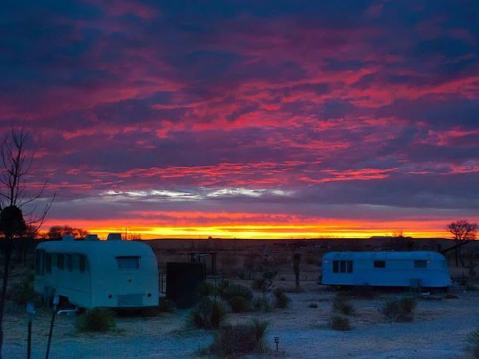 El Cosmico West Texas sunset