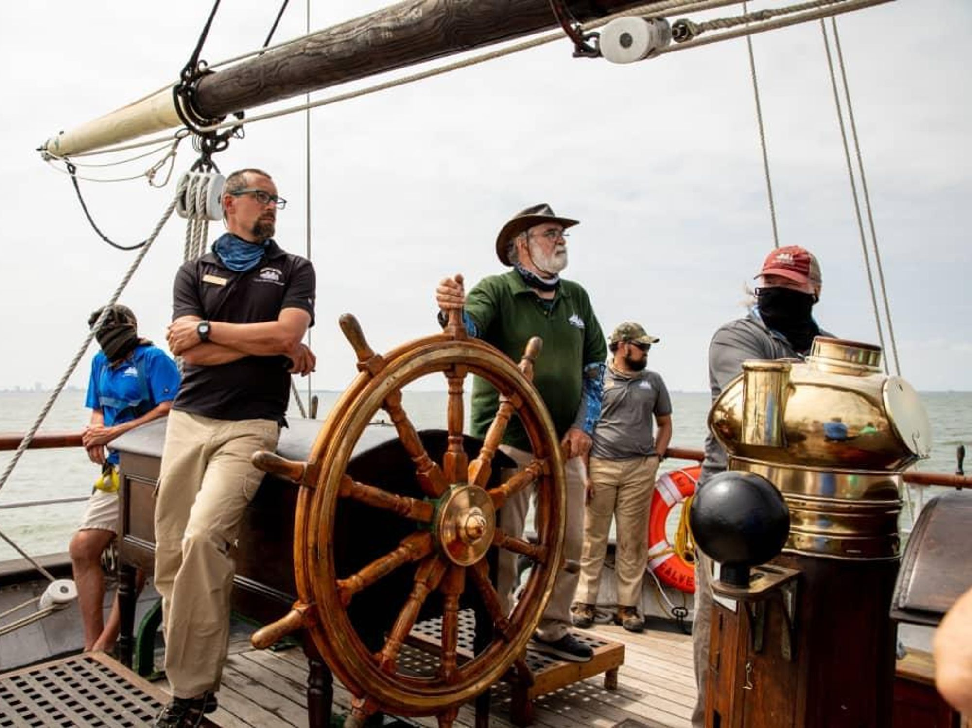 Elissa ship Galveston sailing wheel
