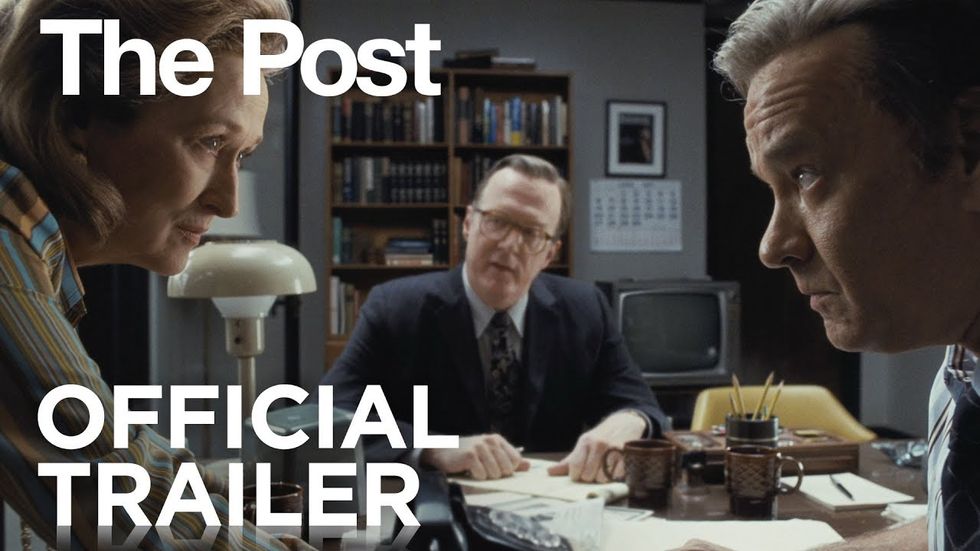 Spielberg positions present-day parallels above the fold in The Post