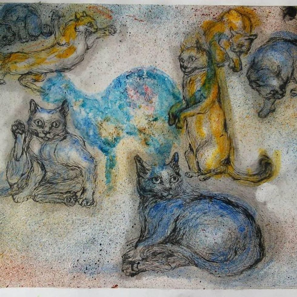 Floating Felines by Yoko Misu