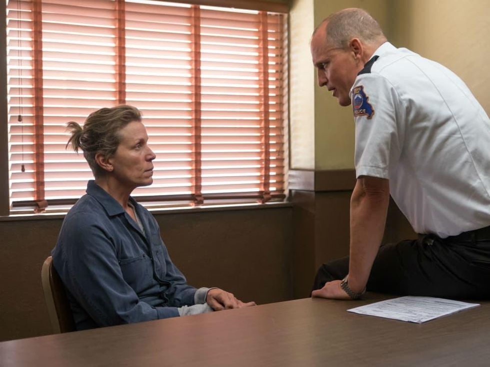 Frances McDormand and Woody Harrelson in Three Billboards Outside Ebbing, Missouri
