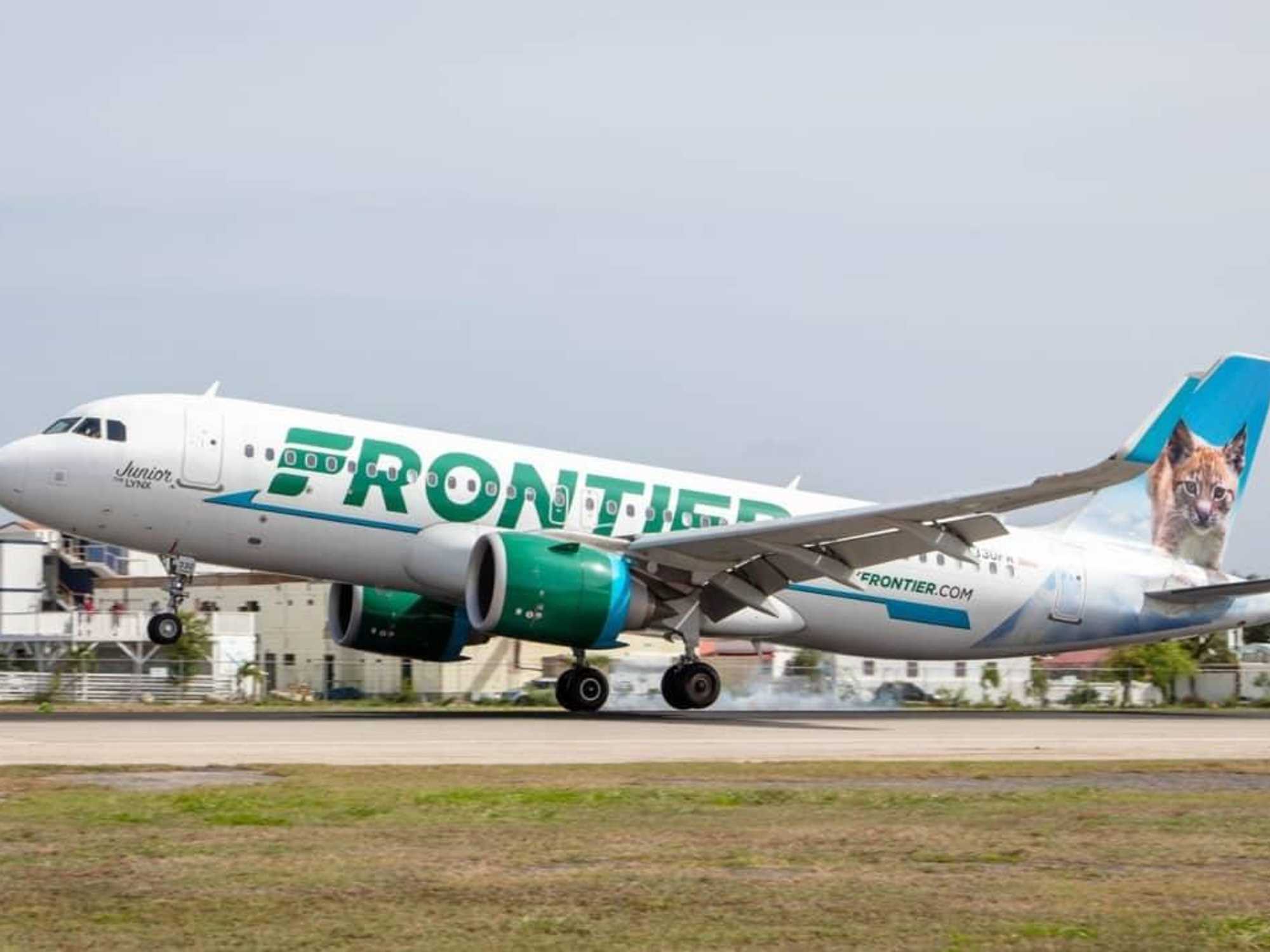 Frontier Airlines plane Salt Lake city