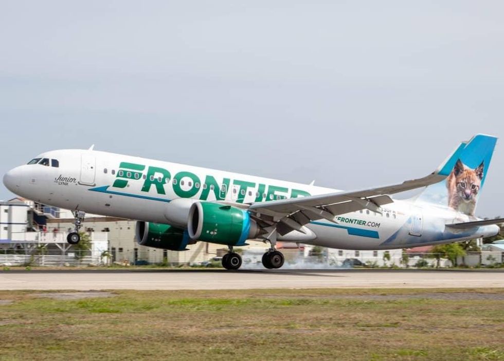 Frontier Airlines plane Salt Lake city