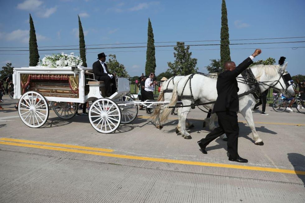 George Floyd funeral Houston casket