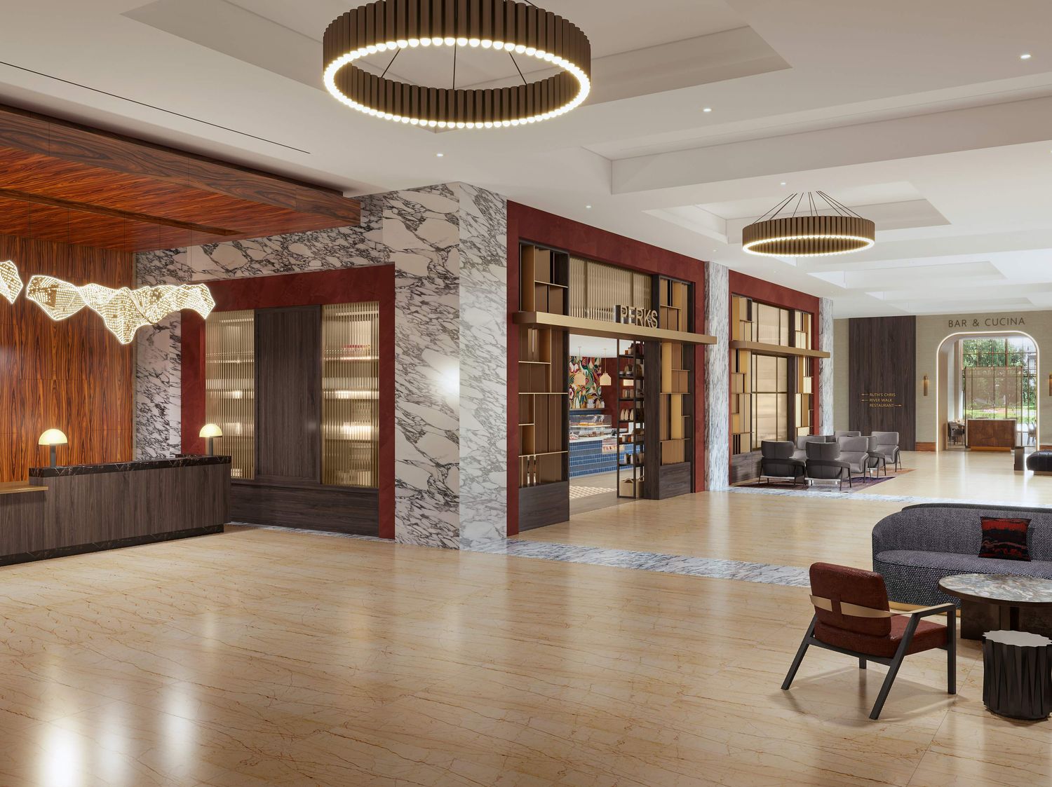 Grand Hyatt San Antonio River Walk lobby