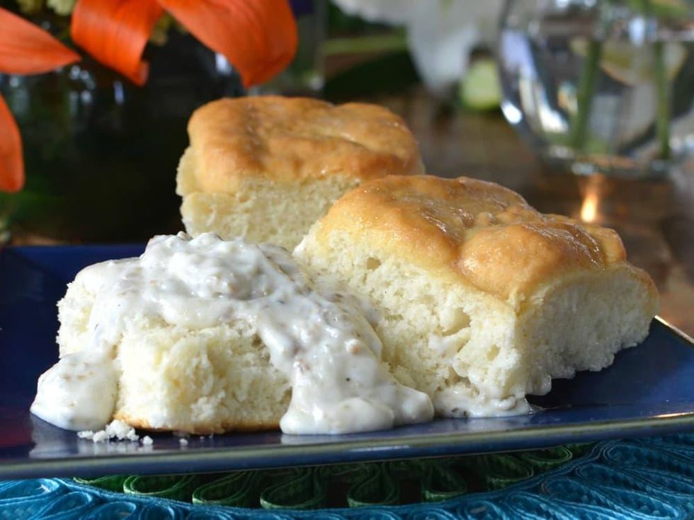 Guenther House breakfast food biscuits gravy