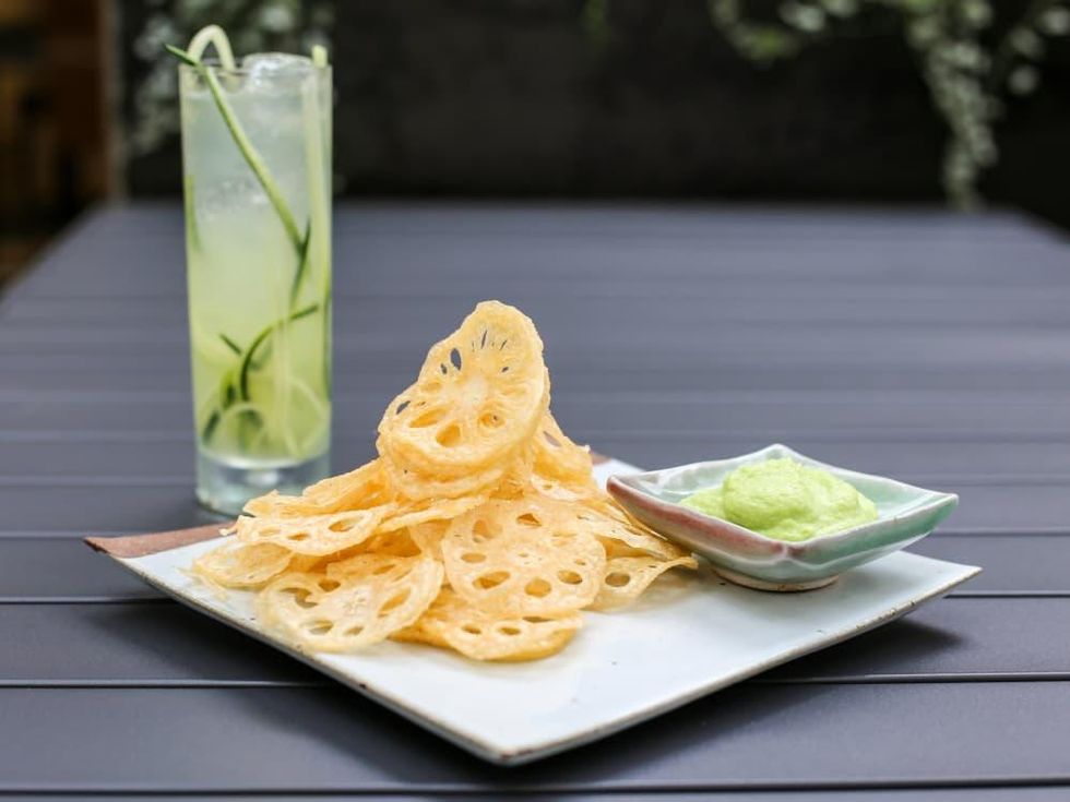 Hanzo lotus chips Far East Side cocktail