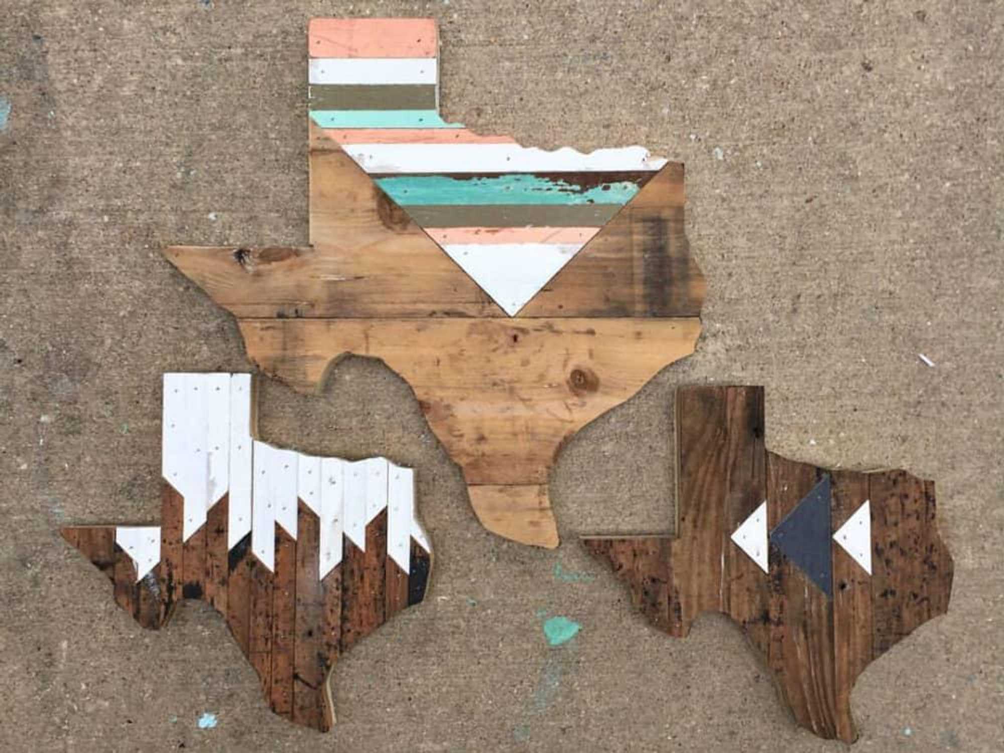Hemlock and Heather Texas wall hangings