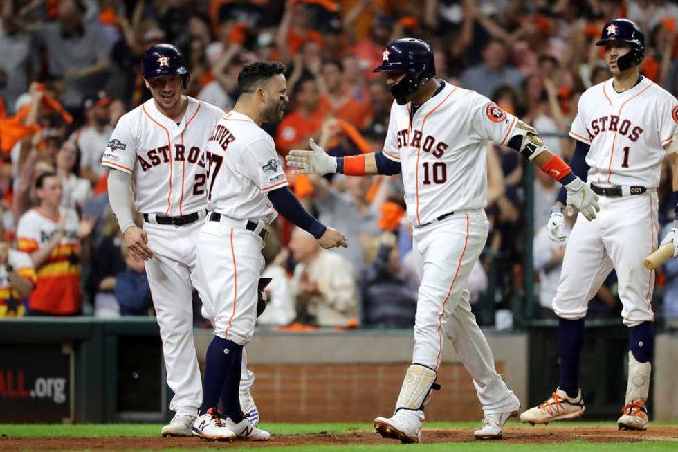 Houston Astros celebrating 2019