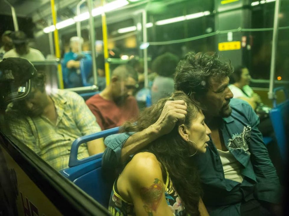 Humans of San Antonio Michael Cirlos photography project bus couple