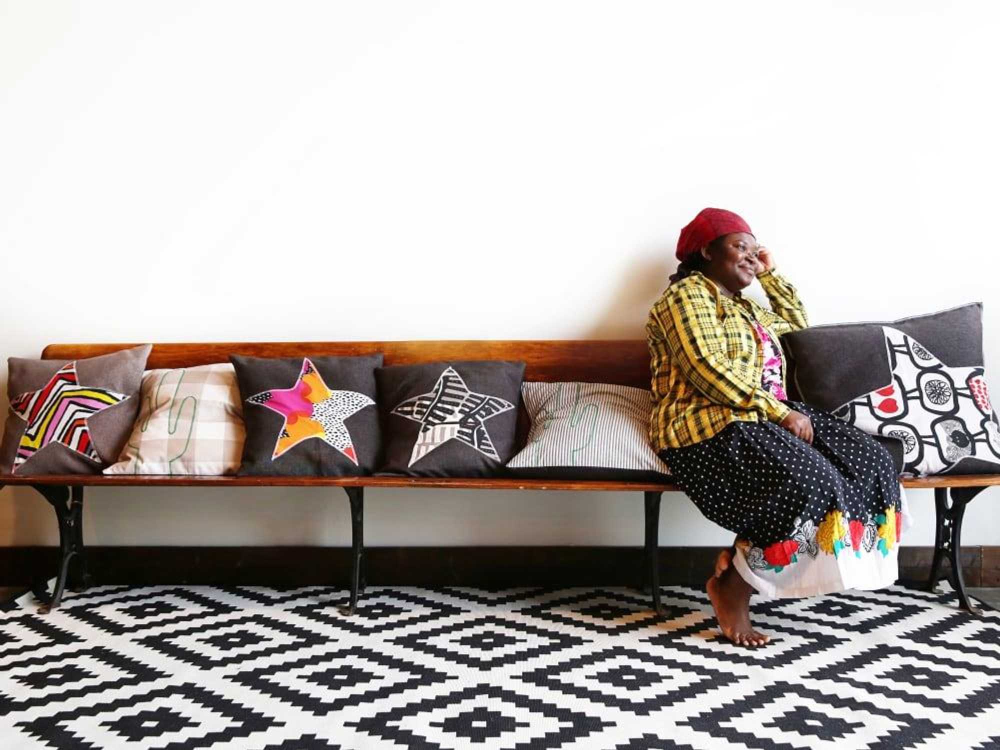 IKEA pillows made by Texas refugees